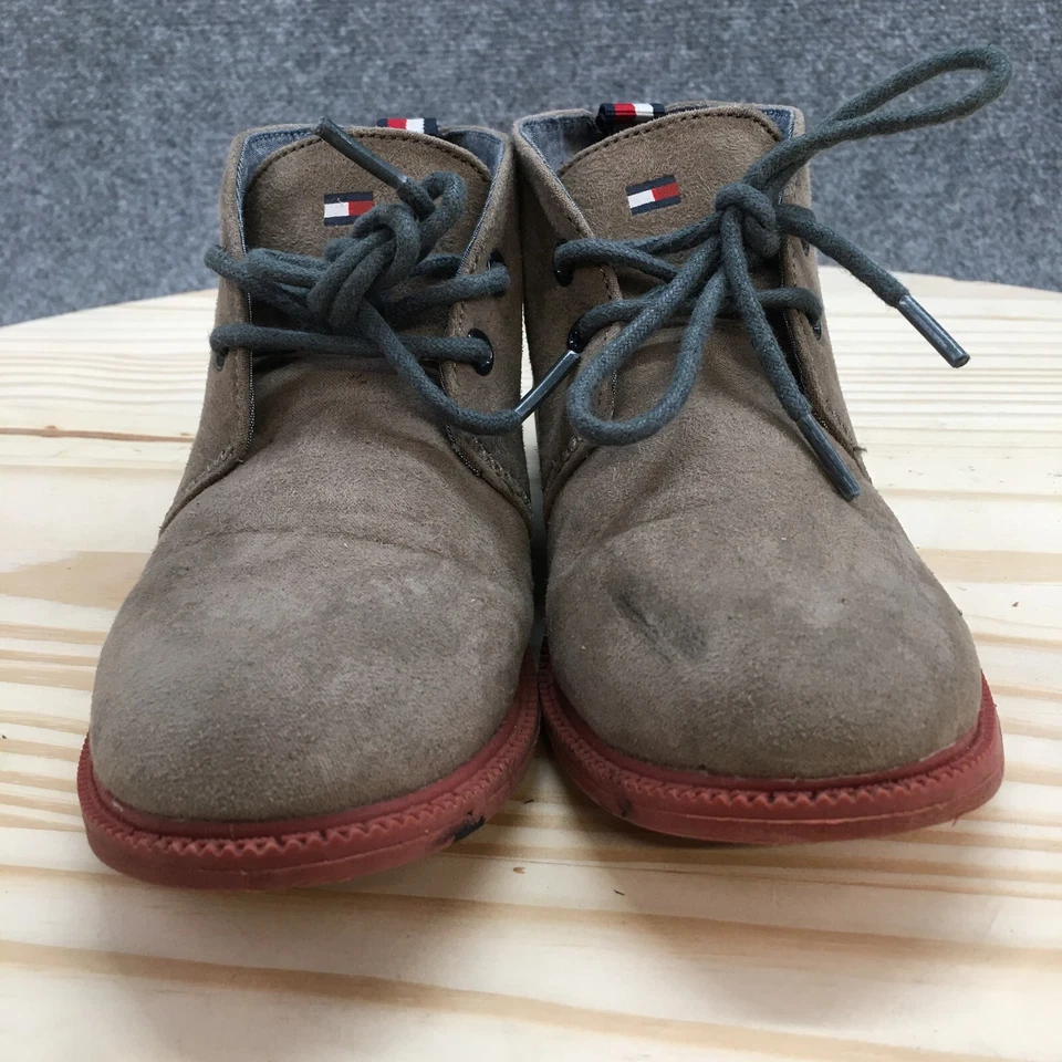Tommy Hilfiger Botas Jóvenes 12 Niños Anthony Oliver Dos Ojos Chukka Tela Marrón Foto 4 de 4