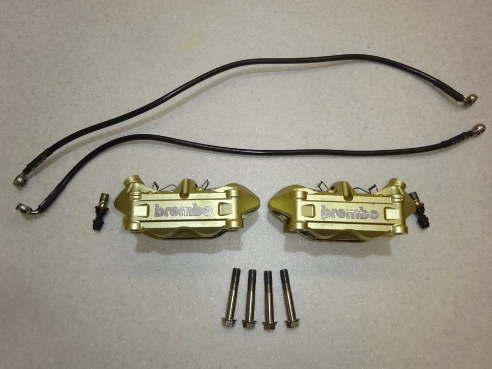 PINZAS DE FRENO DUCATI 999R 749R BREMBO ORO PERNOS LÍNEAS 848 MONSTER S4R S4 RS Foto 2 de 2