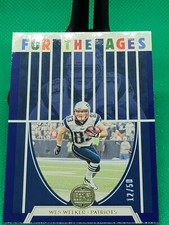 Wes Welker 2022 Legacy Blue parallel 12/25 For The Ages insert card #FA-15