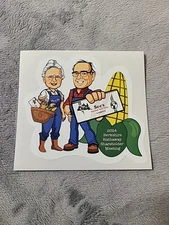 Berkshire Hathaway See's Candies Sticker Warren Buffett Mary Sue 2024 3" X 3"