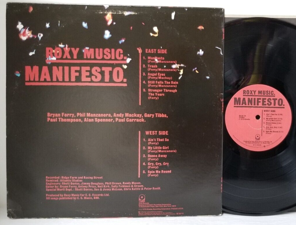 ロキシー・ミュージック/Manifesto LP Atlantic Roxy Music – Manifesto – Vinyl (LP, Album), 1979 [r2748050] | Discogs