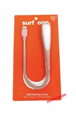 Surf Onn Led USB Pink Desktop Lamp 16" Tall Compact Portable Flex Design NEW