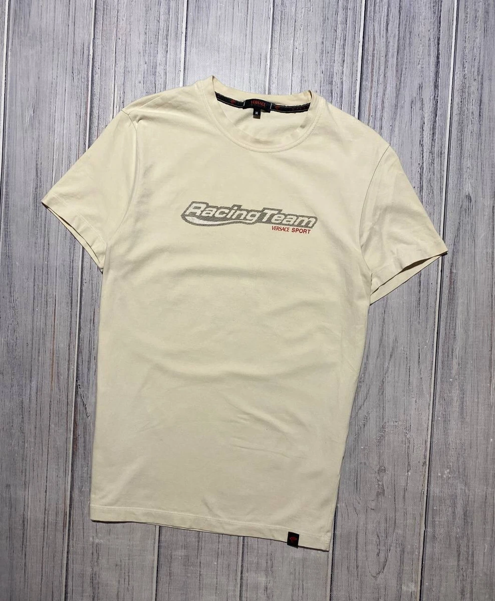 Vintage Versace Sport Racing Team T Shirt Big Logo Luxury Y2K Men