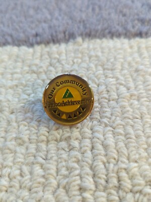 Our Community Junior Achievement Metal & Enamel Tie Clip Clasp