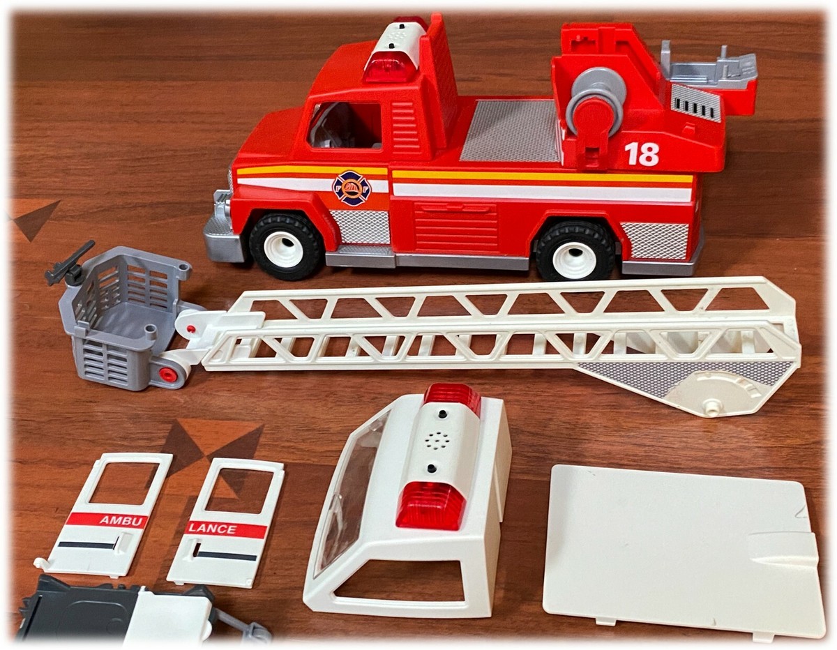 PLAYMOBIL 5682 5681 Rescue Ambulance Emergency Fire EMT Pieces