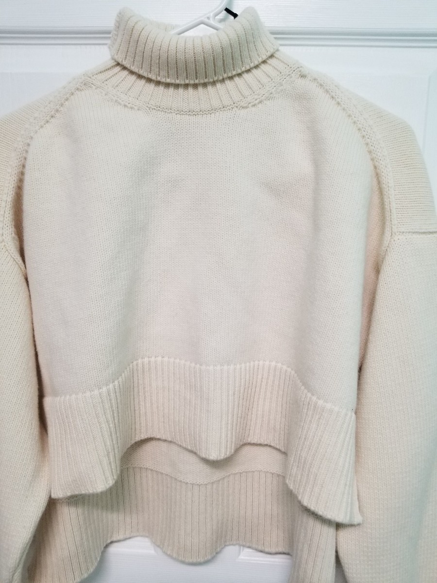 Pull ZARA STUDIO En Laine 100% – Col Ras Du Cou – Taille M-L – Neuf Avec étiquettes