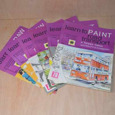 Vintage How to Draw and Paint Books RS Coventry Set 6 Look-Learn Art Series