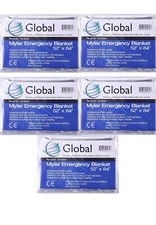 5 Pack Emergency Solar Blanket Survival Safety Insulating Mylar Thermal Heat