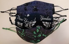 ADULT WASHABLE DUAL PATTERNS 3 LAYERS, FILTER, NOSE WIRE ADJUSTABLE FACE MASK