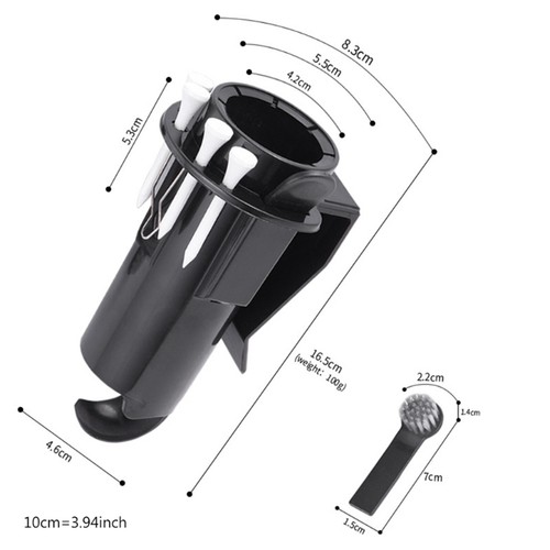 New Storage Golf Ball Tee Holder with 4pcs Golf Tees & 1 Brush Golf Divot Tool - Picture 7 of 8