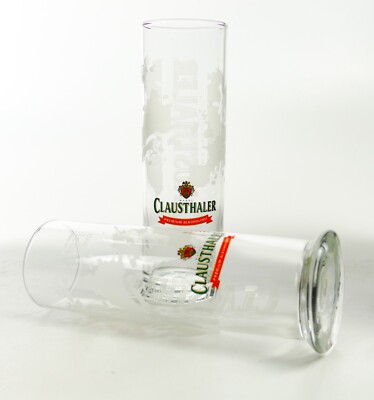 2 x Clausthaler Alcohol Free Premium Exclusive Tumbler 0.3L Glass Bar Glasses 1311