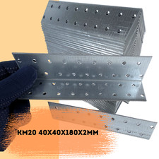 Steel Galvanised Angle Brackets Corner Brace Timber Repair KM20 40x40x180x2mm