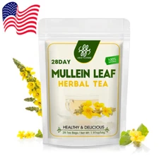 Mullein Tea Bags For Lung Cleanse Herbal Leaf of Flowers Detox Enhance Immune