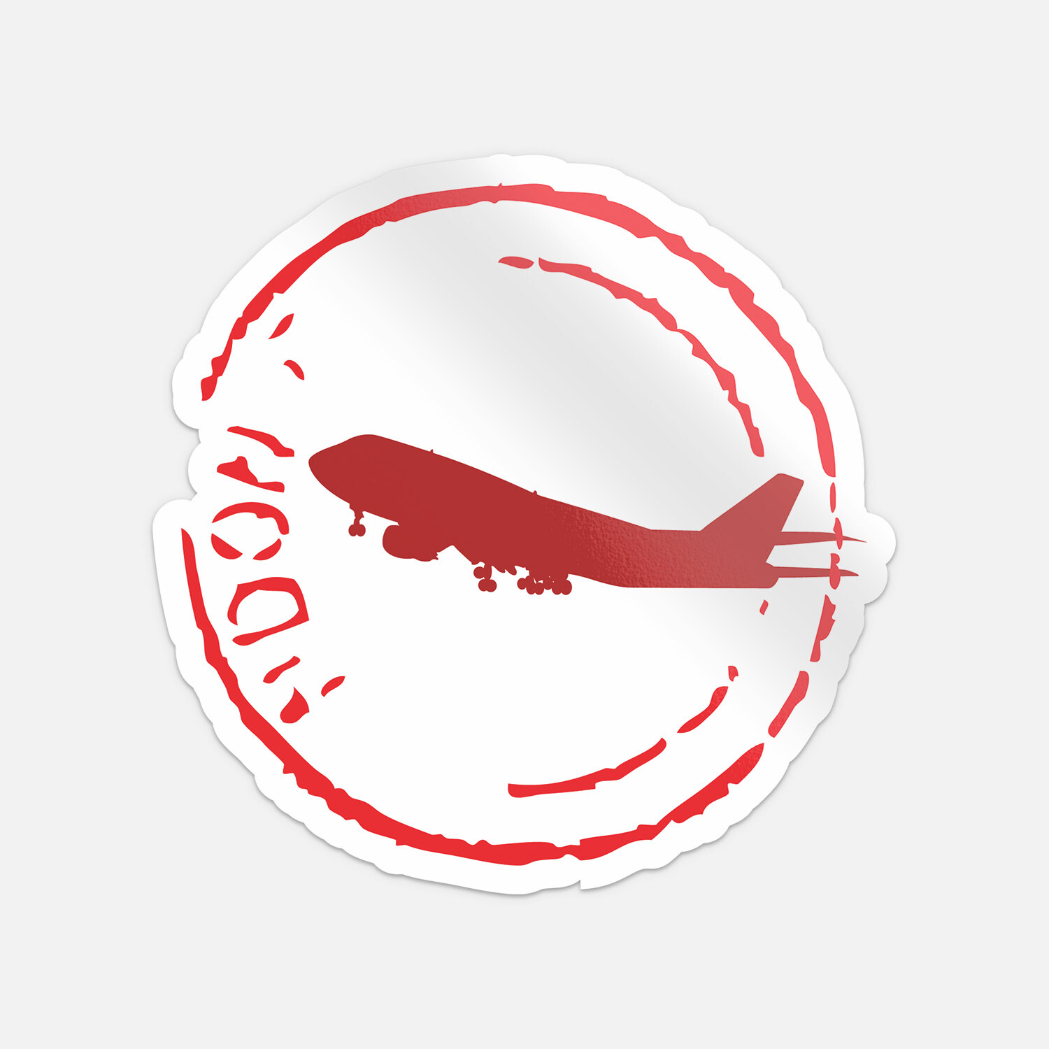 Airmail Plane Grunge Rubber Vinyl Sticker Decal | eBay