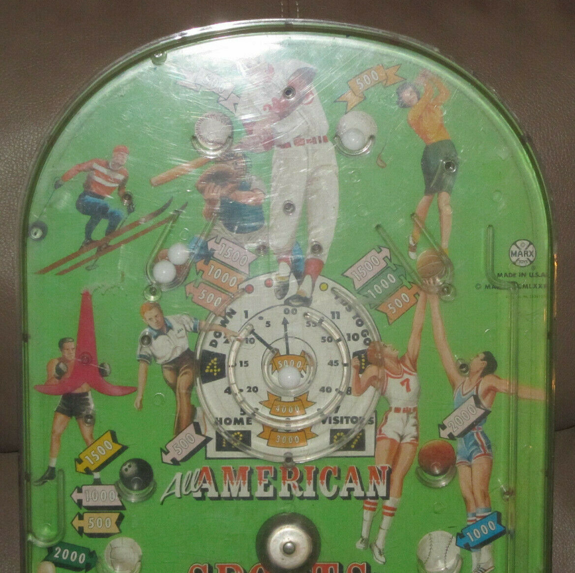 VINTAGE 1950'S USA MARX ALL AMERICAN SPORTS PINBALL GAME VINTAGE 1950'S USA MARX ALL AMERICAN SPORTS PINBALL GAME