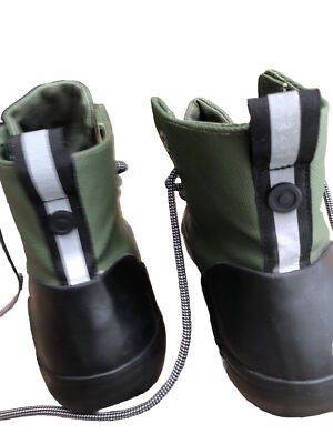 HUNTER Green Waterproof Canvas High Top Lace Up Rain Boots Sneakers Hunter x Target Green Canvas High Top Lace Up Rain Boot  main image 4