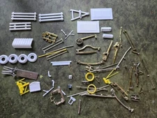 Model Car Parts Lot  1/25 Scale White Yellow Chrome & Gold Colors