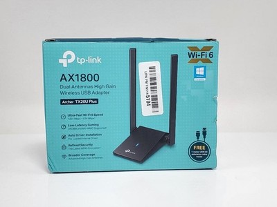 TP-Link Archer TX20U Plus WiFi 6 USB Adapter AX1800 Dual Band 5dBi Windows 11 10
