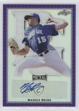2020 Leaf Perfect Game All-American Classic Purple 1/25 Maddux Bruns Auto nd3