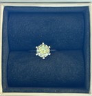   Veatge Round Cut Green Moissanite SS Ring size 5.5 GRA Certificate inc 2 carat — photo 1