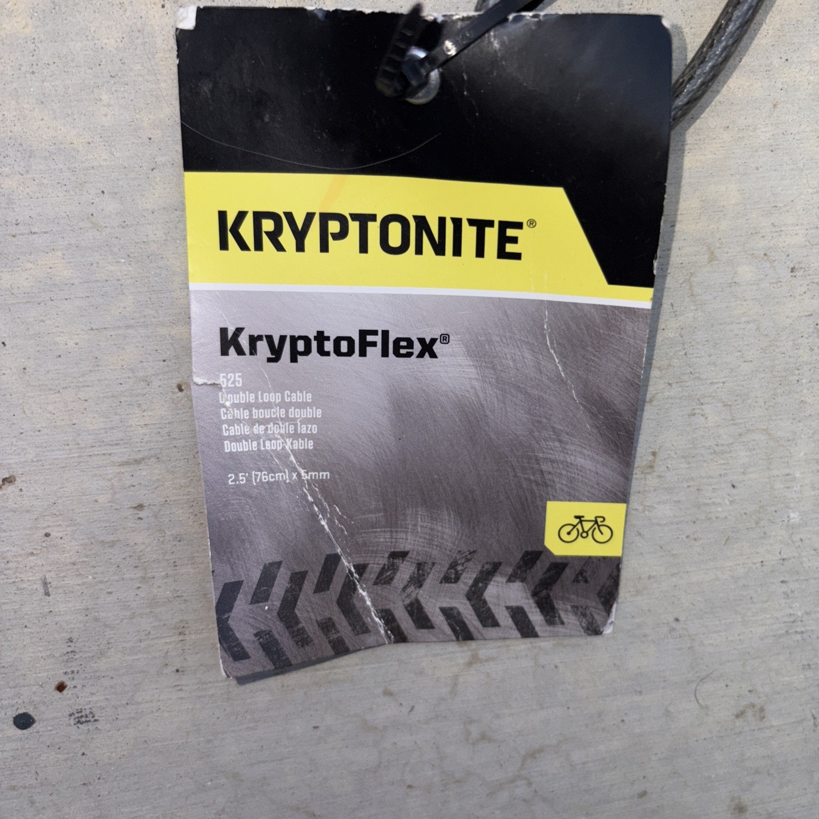 Lightweight KryptoFlex Braided Steel Anti-Theft Cable, Perfect for Outdoor Gear