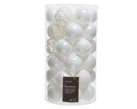Christbaumkugeln Weihnachtskugeln Bruchfest Ø 6 Cm 37 StüCk Weiß