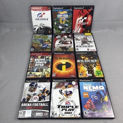 PlayStation 2 PS2 Game Lot Bundle 12 Games Collection Metal Gear, GTA, Nemo More