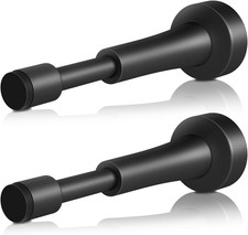 2PCS Black Door Stoppers for Wall, Spring Door Stop for Bottom of Door 4.33