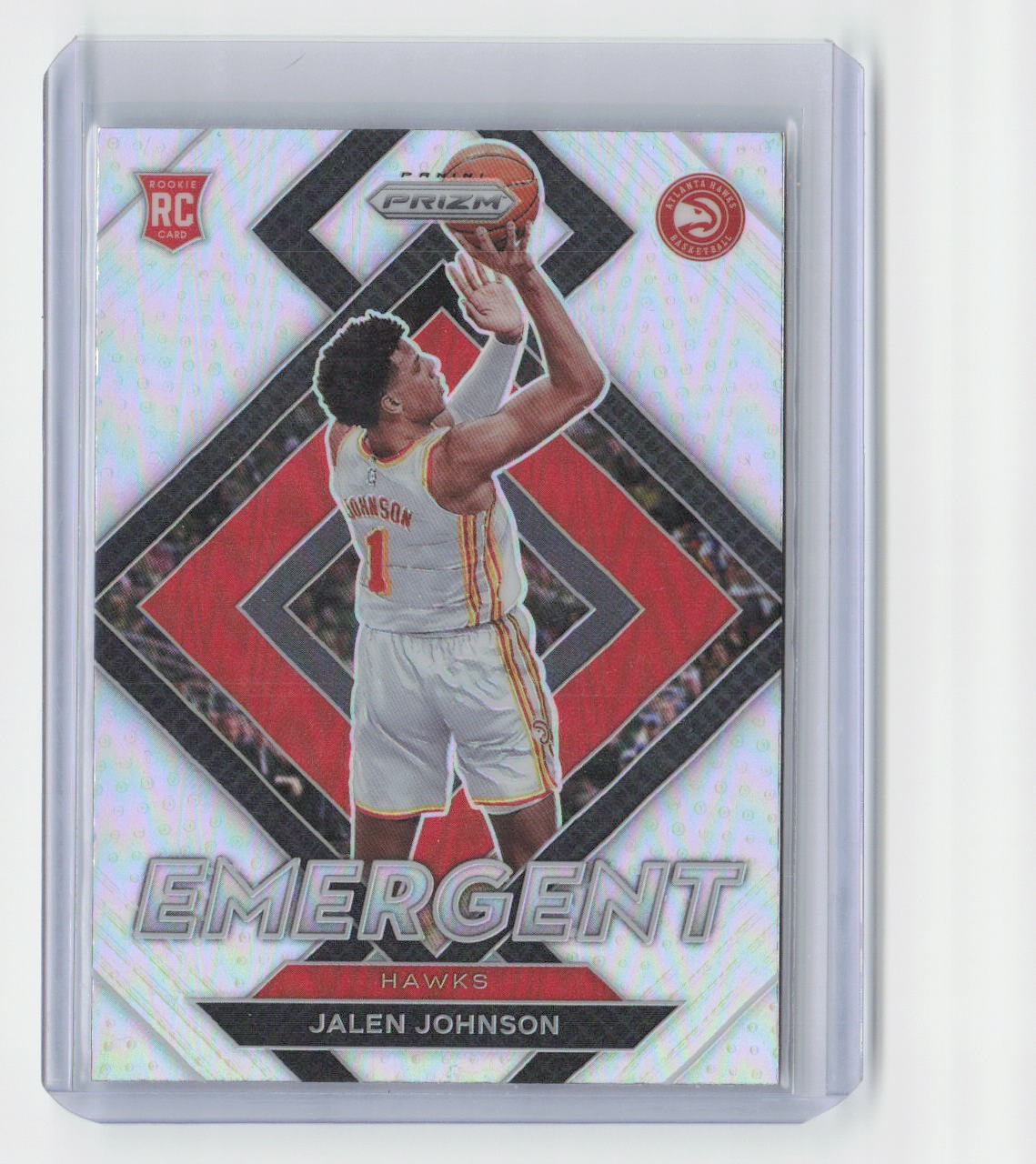 2021-22 Prizm #18 Silver Prizm Jalen Johnson Rookie Emergent