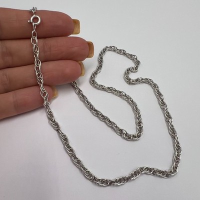 Vintage Sterling Silber 925 Kette Halskette signiert Unisex 12,04 g 50 cm