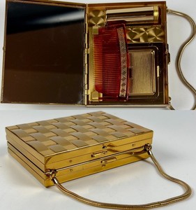 vintage cigarette purse Case Accessory Silver Case Tobacciana Accessor TheFlyingHostess bottom tapers to 2.5 inches wide Snap closure main compartment with 1 zip exterior pocket and 1 slip exterior pocket Interior has nylon lining This is a great way to keep your cigarettes and lighter together at all times Stylish Design Retro Metal Cigarette