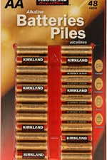 Kirkland Signature AA 1.5V Alkaline Batteries, 48 Pack by Kirkland Signature 0.36 per battery