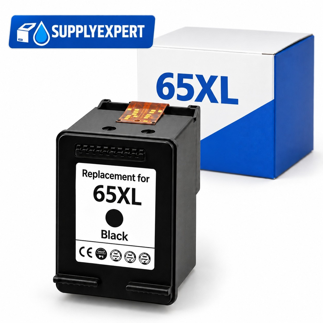 1P Black 65XL Ink Compatible for HP DeskJet 2600 3720 3721 3730 3732 3733 3735