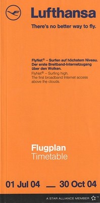 Lufthansa timetable 2004/07/01