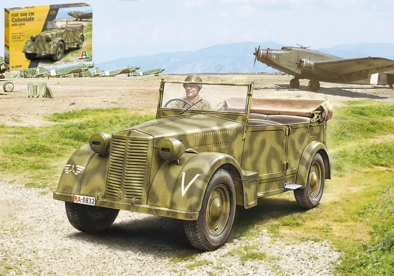 KIT MODELLINO VEICOLO MILITARE ITALERI FIAT 508 CM COLONIALE WITH CREW 1/35 - Immagine 3 di 4