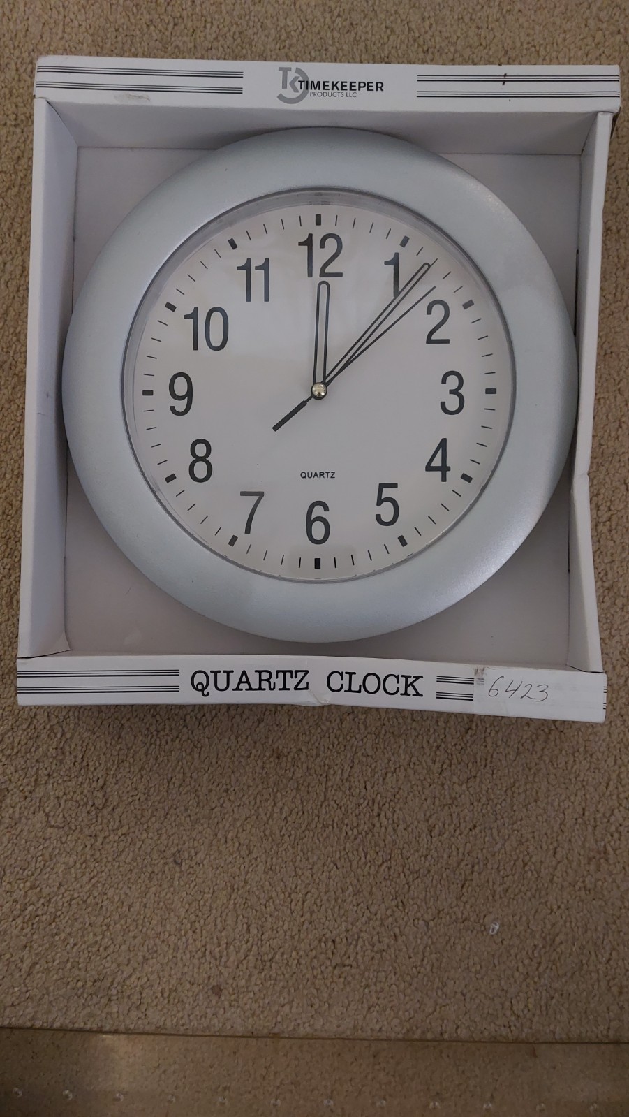 Timekeeper 11' Silver Wall Clock