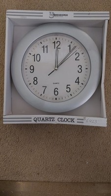 Timekeeper 11' Silver Wall Clock