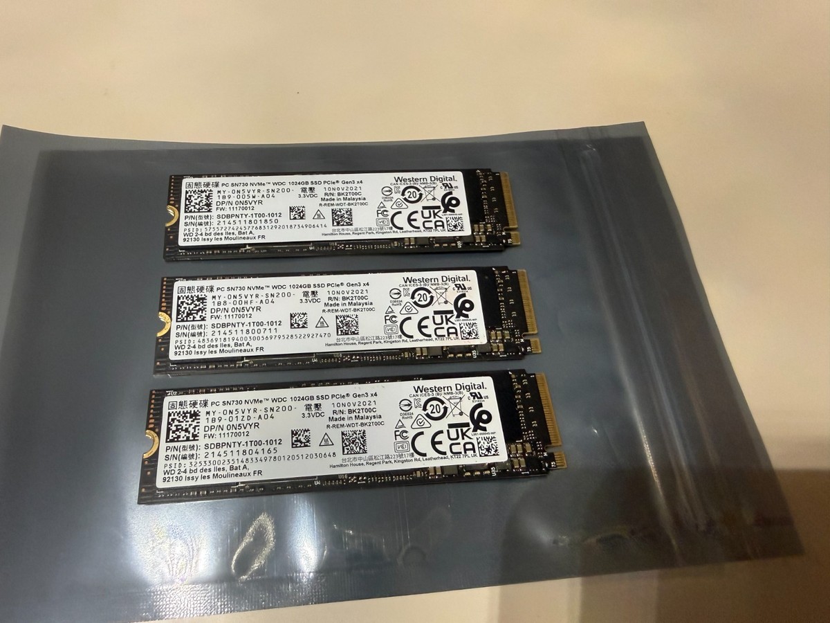 W es te m D i gita PC SN730 NVMe SSD 1TB Western Digital 1TB SSD, PC SN730 NVMe PCIe Gen3 x4 M.2 2280