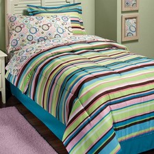 Mia Stripe Bed In A Bag Sets for Girls  Teens-Twin Size