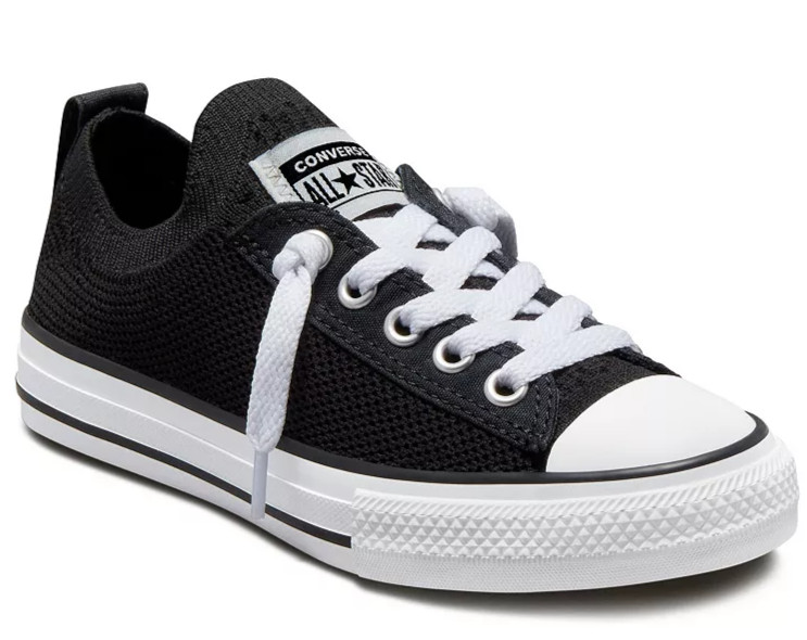 Junior Size 11 Converse Chuck Taylor Black Knit Slip-On Sneaker
