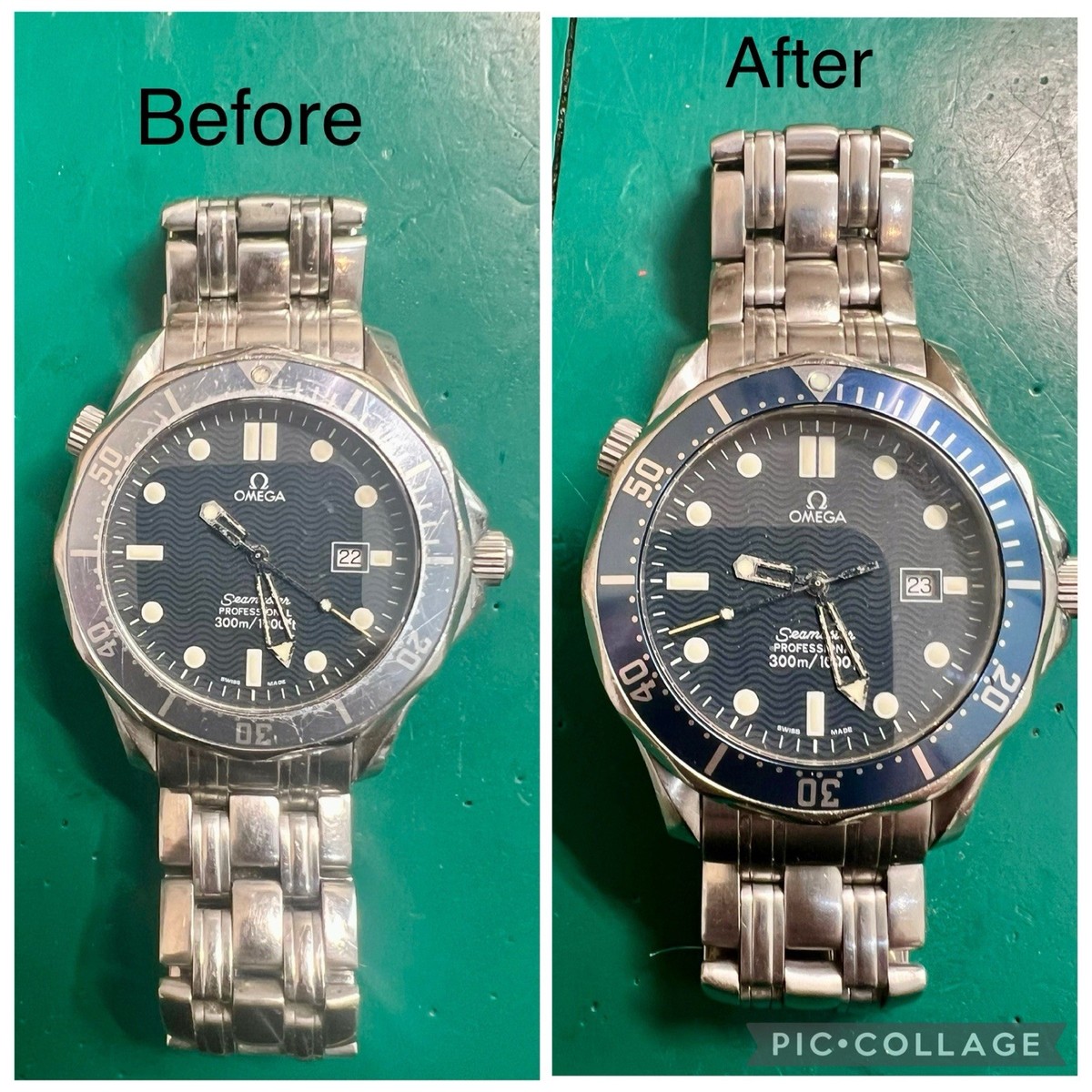 OMEGA Seamaster Professional 300m wgベゼル Omega Seamaster Professional 300m Bezel Insert Blue Full-size
