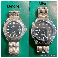 Omega Seamaster Professional 300m Bezel Insert Blue Full-size Watch James Bond