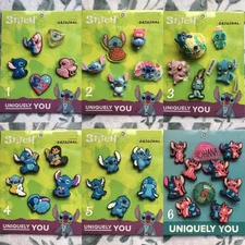 Crocs Handmade jibbitz 5-10pc kawaii pastel lilo & stitch Ohana shoe charms set