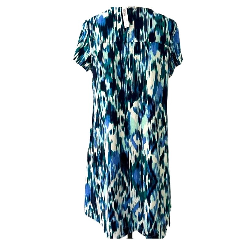 Cool Nights Short Sleeve Nightgown Sleep Shirt Dream Ikat G Green  Women Sz XXL.