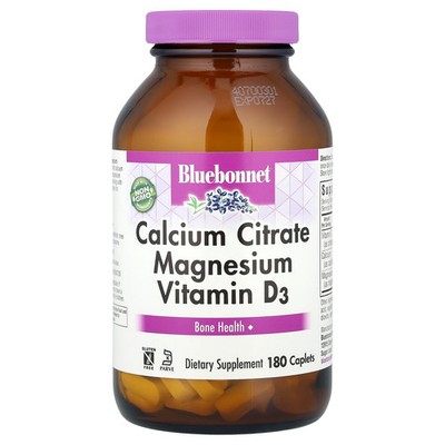 Calcium Citrate Magnesium Vitamin D3, 180 Caplets