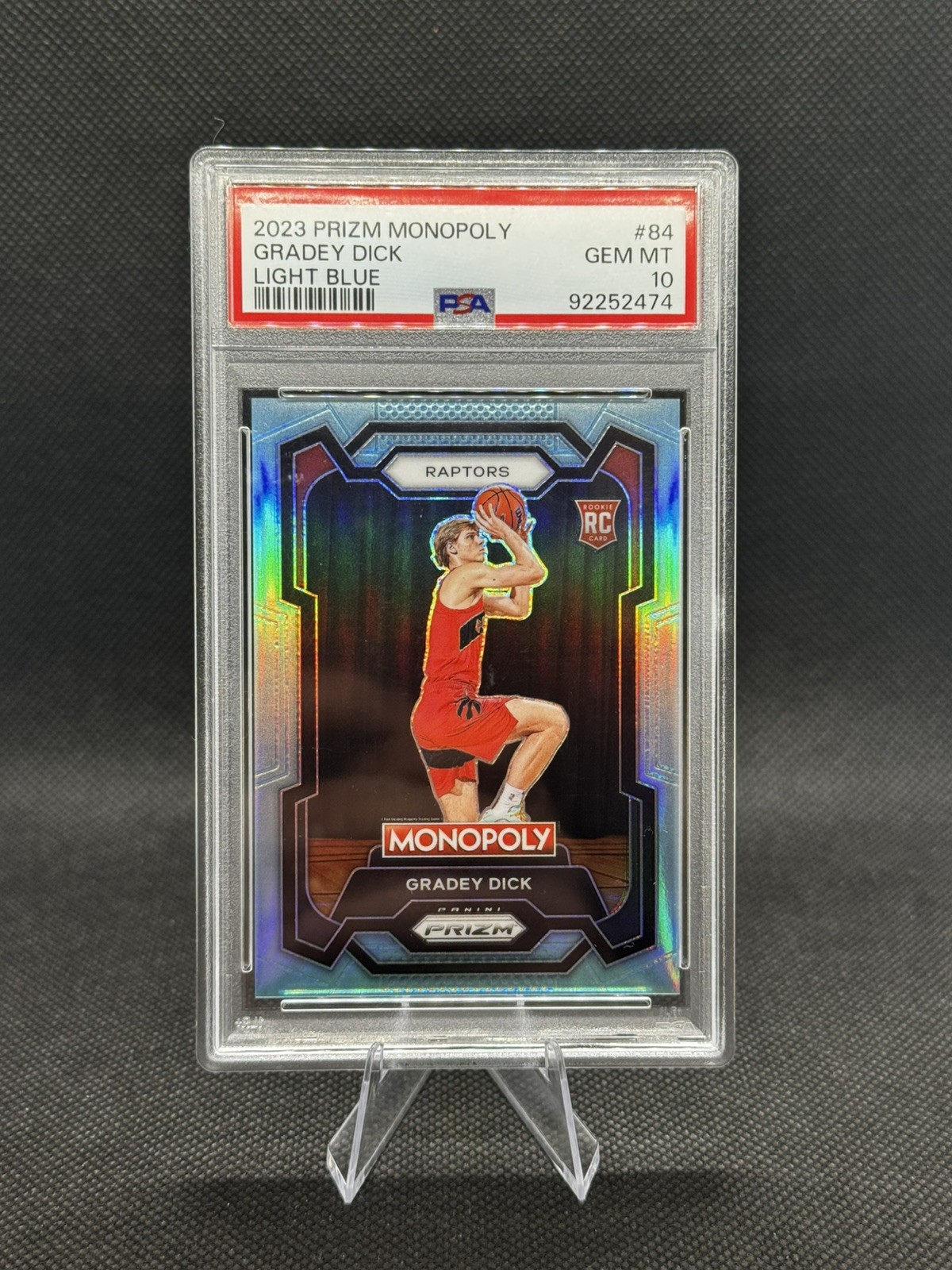 2023 Prizm Monopoly Gradey Dick Light Blue PSA 10 / 199
