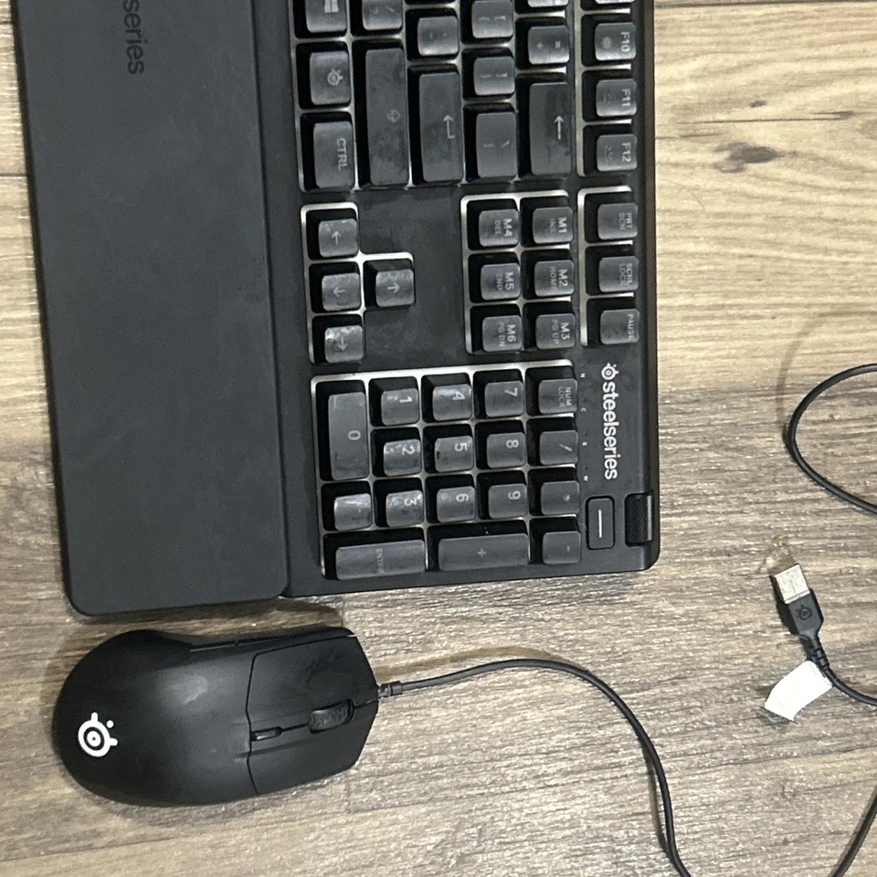 Steel Series Gaming Keyboard and Mouse Combo 3 Piece Set Never Used Tested Works - Image 3 of 4