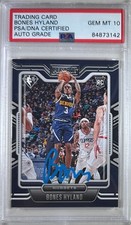 Bones Hyland signed rc #291 2022 Denver Nuggets Panini GEM Mint 10 PSA Encap