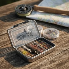 Complete Fly Fishing Kit: 40 Hand-Tied Flies for Beginners | Dry, Wet, Streamers
