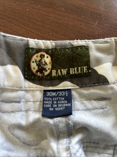 Urban Rebel Raw Blue Gray Camouflage Pants 30” Waist/30” Inseam - Picture 3 of 5